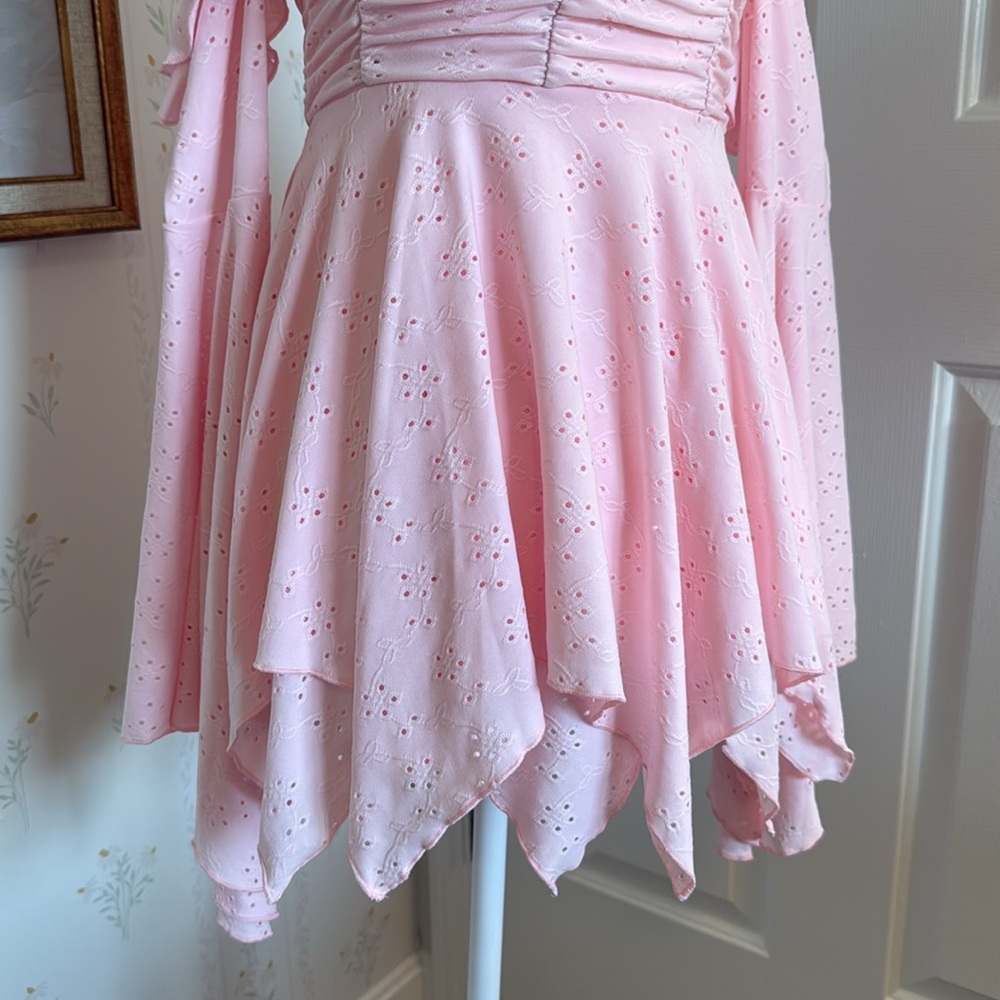 Sugar Thrillz Fairy Delight Ruffled Handkerchief Dress - Pink - Picture 3 of 6